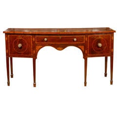 English Mahogany Sideboard with Shell Inlay