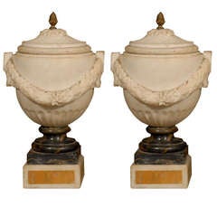 Pair of 18th Century Italian Marble Coupes