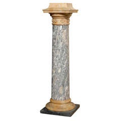 Used 19th Century Neoclassical Mable Column with Rosettes