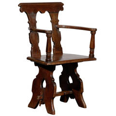 18th Century Swiss Walnut Fauteuil