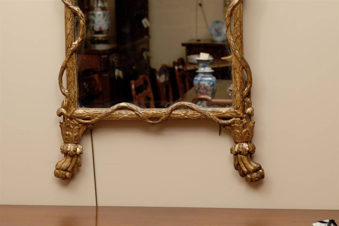 Large 18th Century Italian Neoclassical Giltwood Mirror 5