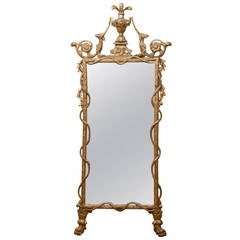 Large 18th Century Italian Neoclassical Giltwood Mirror