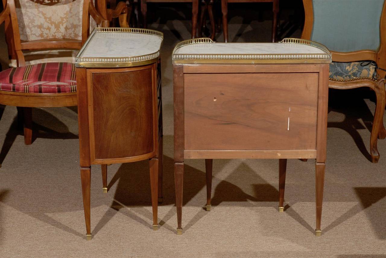 Pair of Louis XVI Style Bedside Commodes, France 3