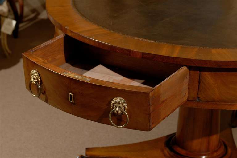 Mid 19th Century English Mahogany Rent Table with Paw Feet 5