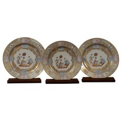 Rare Set of Meissen-inspired Chinese Export Chargers, c. 1740