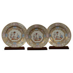 Rare Set of Meissen-inspired Chinese Export Chargers, c. 1740 7