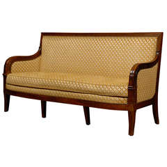 19th Century Empire Mahogany Settee ca. 1820