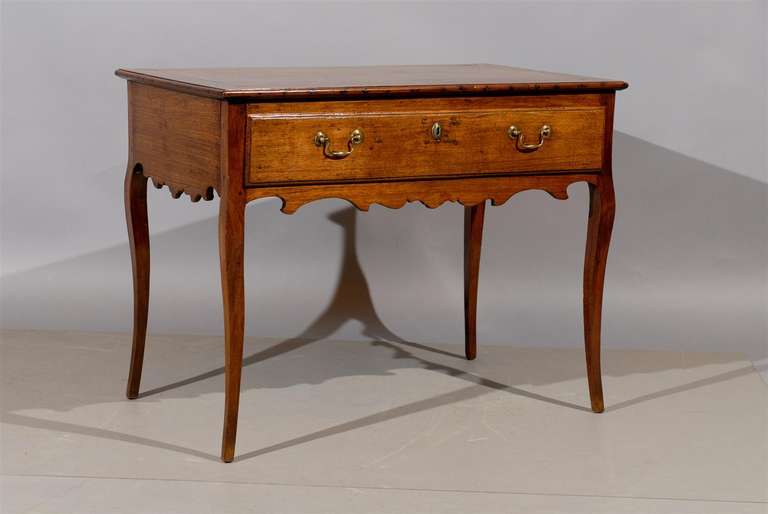 18th Century French Louis XV Walnut Console Table