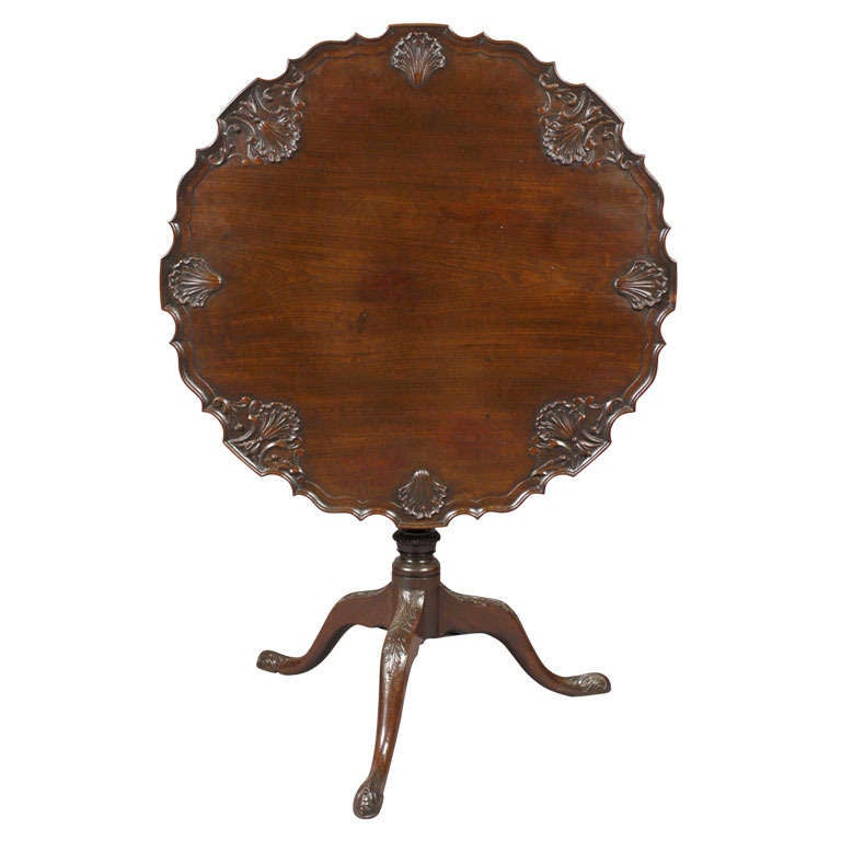 George III Period Mahogany Tilt-Top Dessert Table, circa 1780 For Sale