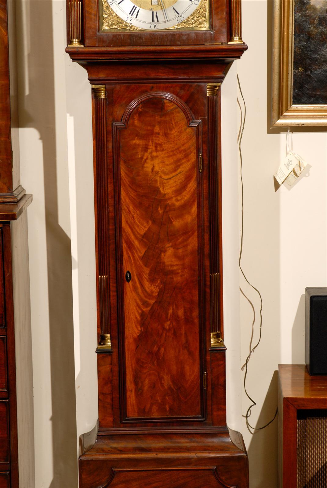 18th Century English Tall Case Mahogany Clock 5