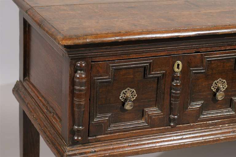 18th Century English Oak Jacobean Style Dresser Base at 1stDibs
