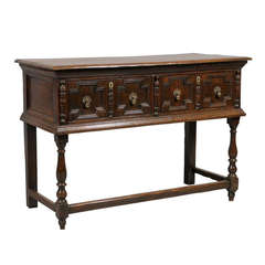18th Century English Oak Jacobean Style Dresser Base