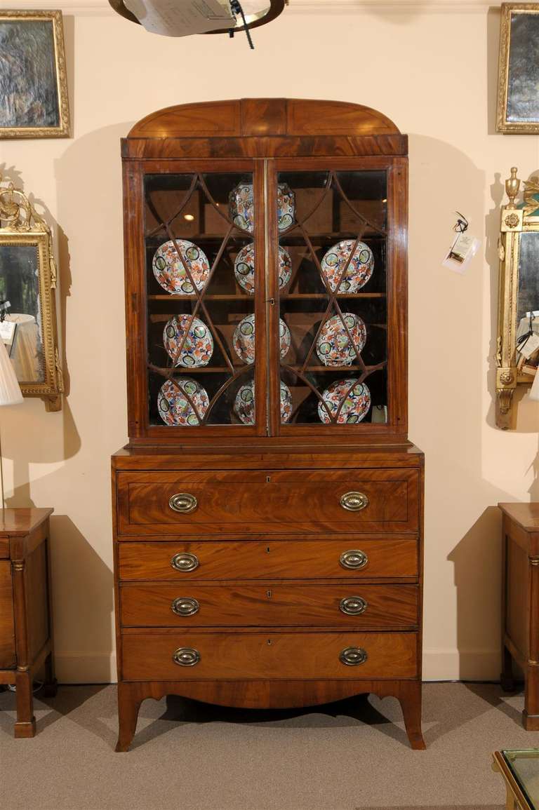 Early 19th Century English Mahogany Secretary Bookcase 6