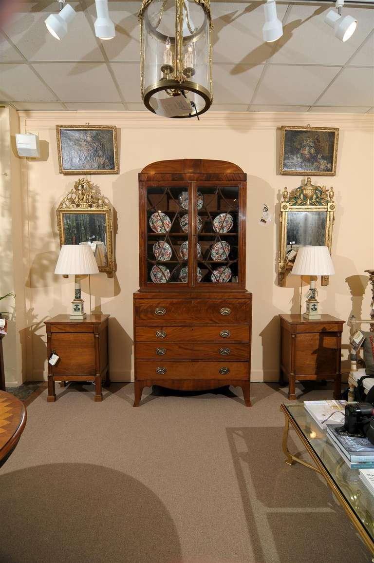 Early 19th Century English Mahogany Secretary Bookcase 2