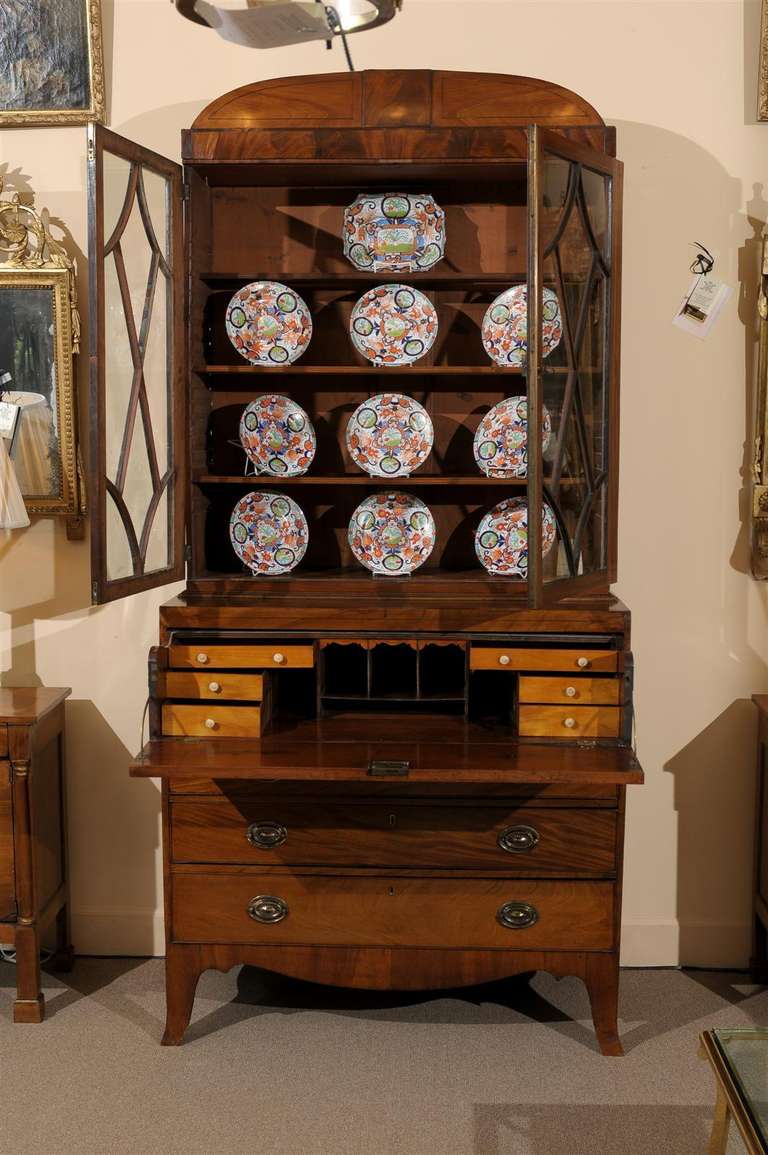 Early 19th Century English Mahogany Secretary Bookcase 3