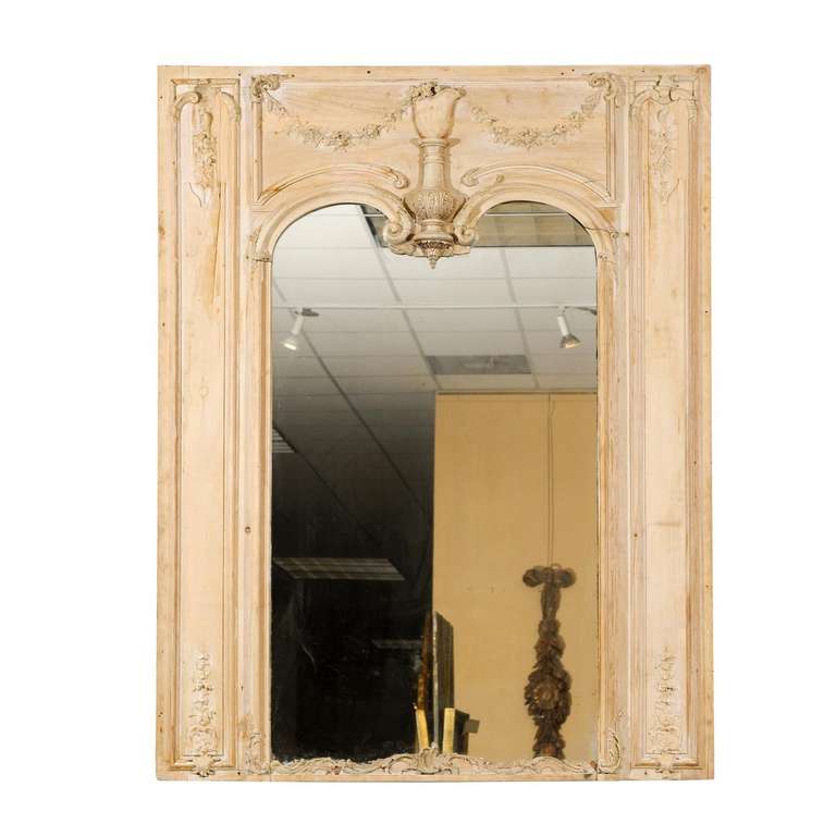 A large Italian Rococo style pine trumeau mirror. 

William Word Fine Antiques: Atlanta's source for antique interiors since 1956.
