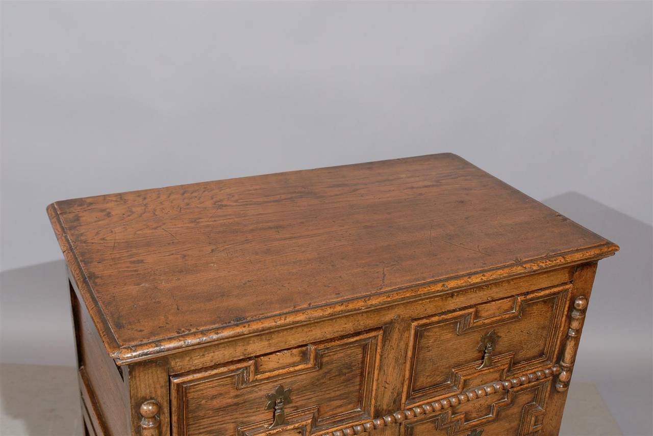 19th Century English Jacobean Style Oak Chest 3