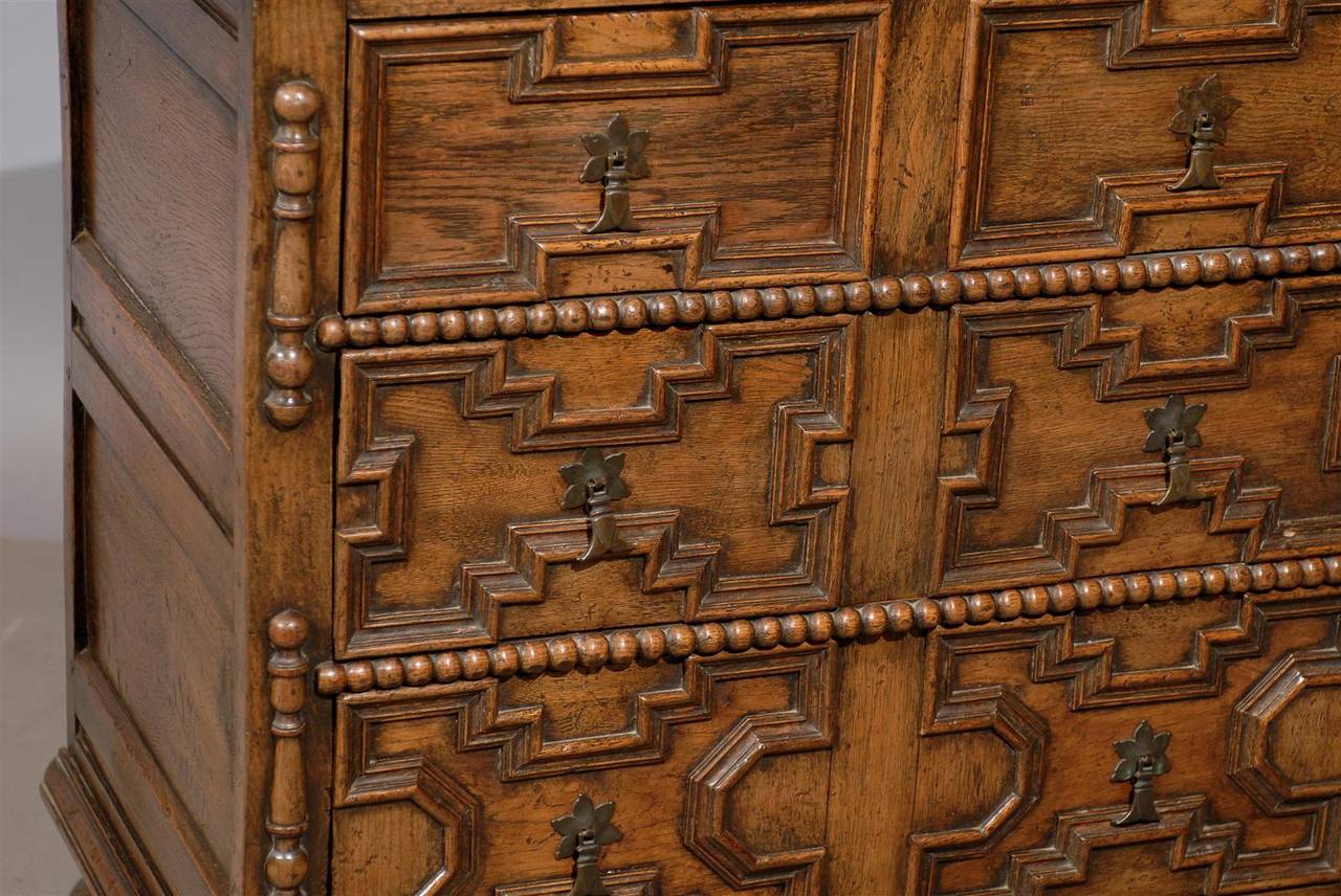 19th Century English Jacobean Style Oak Chest 4