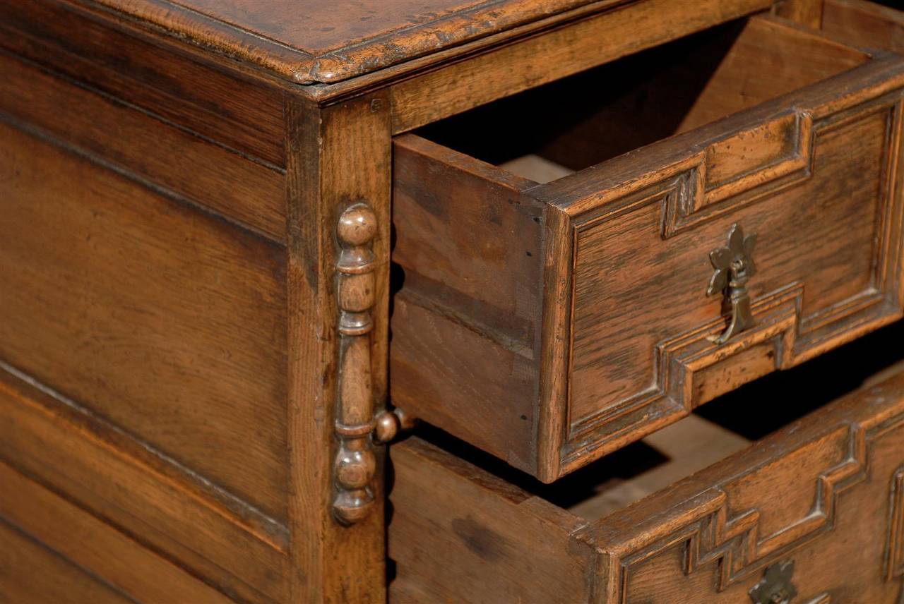 19th Century English Jacobean Style Oak Chest 2