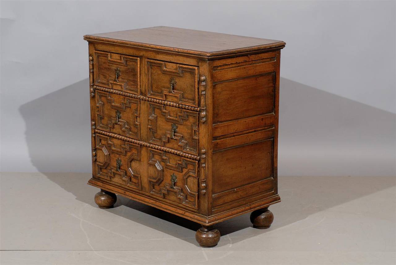 19th Century English Jacobean Style Oak Chest In Excellent Condition In Atlanta, GA