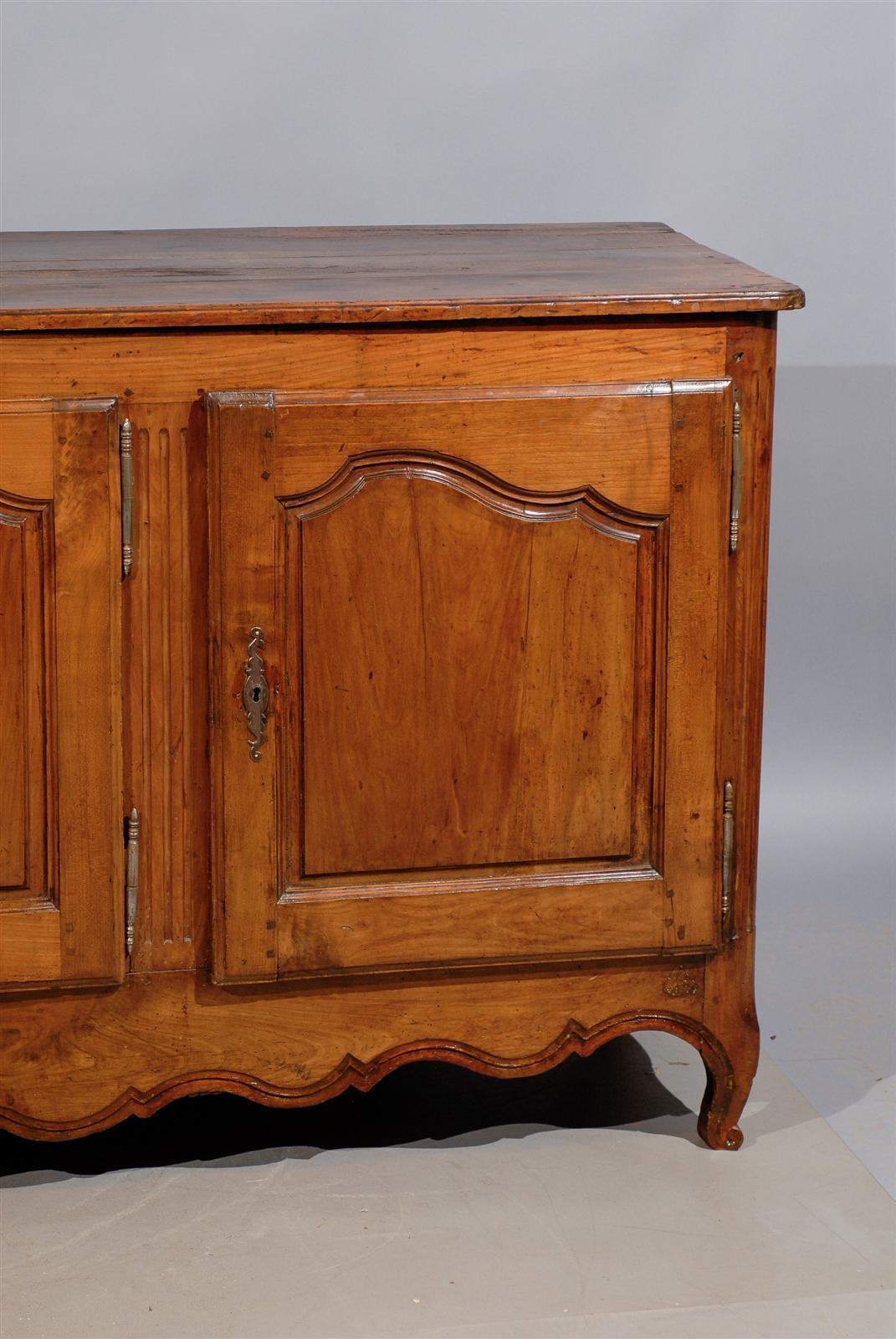 Early 19th Century Transitional Louis XV/XVI French Fruitwood Enfilade with Three Doors, circa 1800