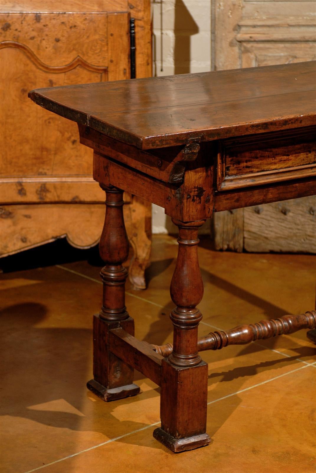 Early 18th Century Italian Walnut Console Table 4