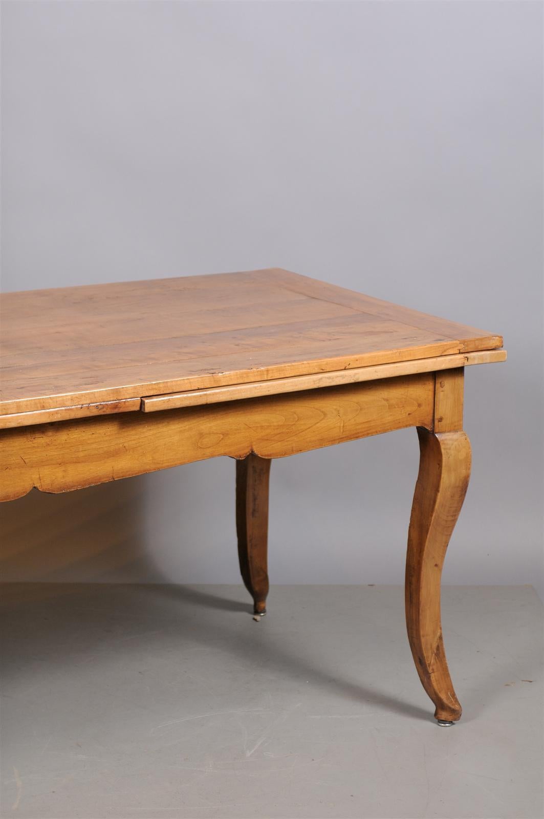 19th Century French Louis XV Style Fruitwood Farm Table 1