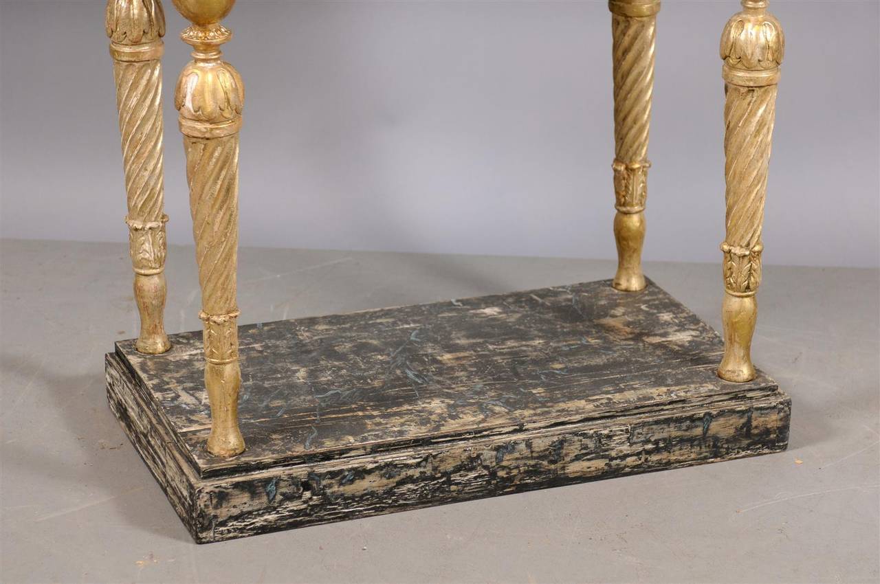 Late 18th Century Swedish Neoclassical Giltwood Console For Sale 3