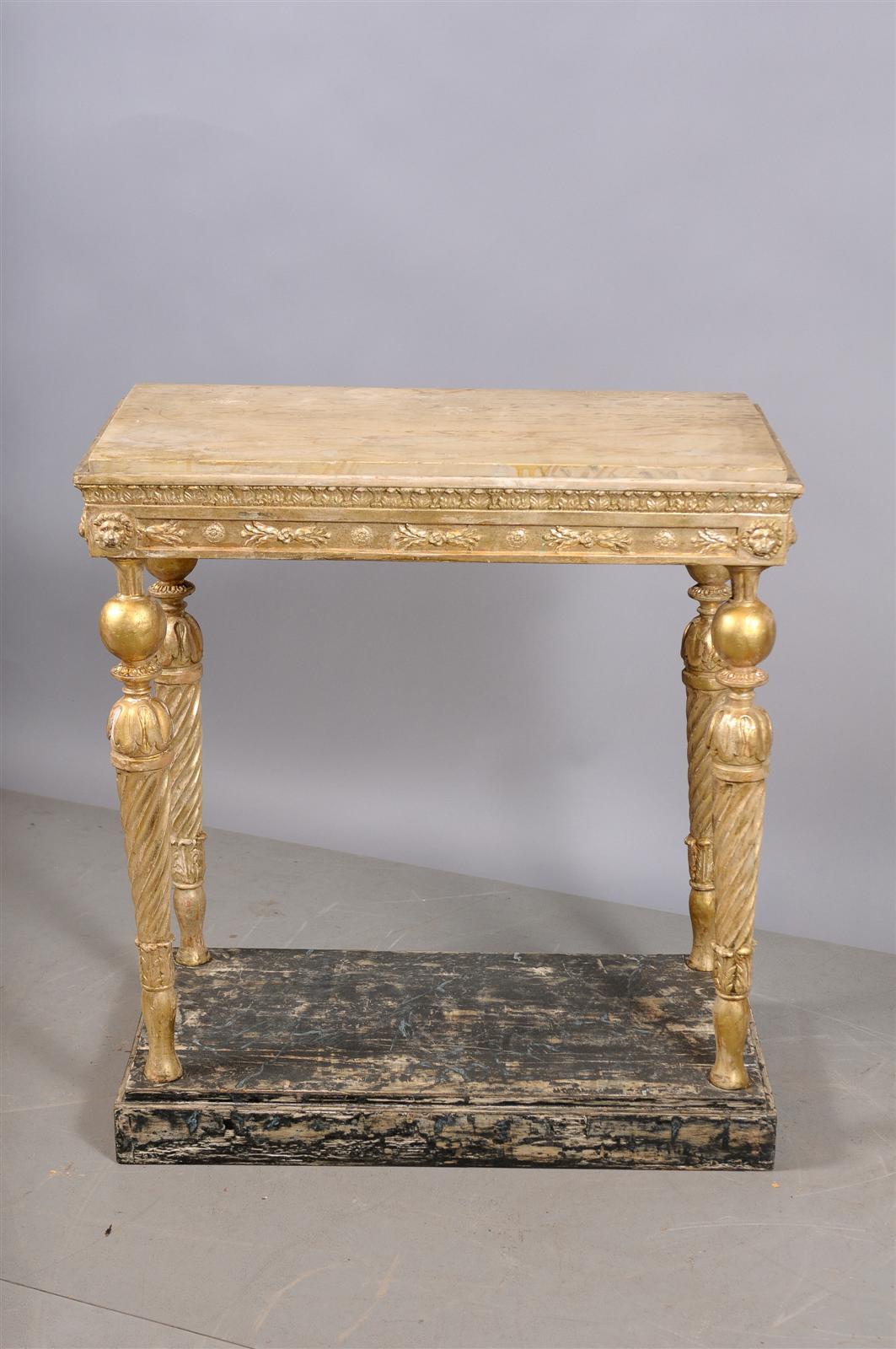 Late 18th Century Swedish Neoclassical Giltwood Console In Good Condition For Sale In Atlanta, GA