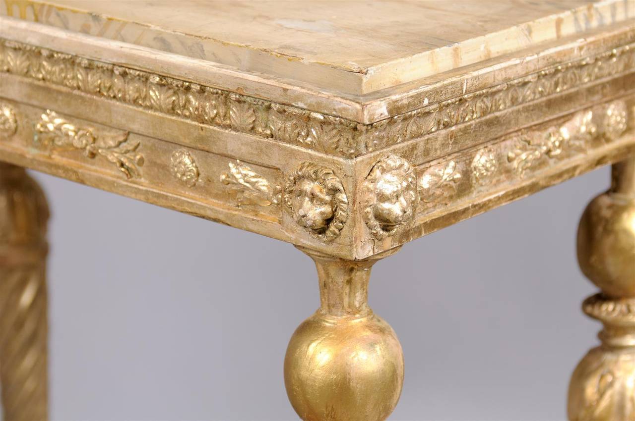 Late 18th Century Swedish Neoclassical Giltwood Console For Sale 7