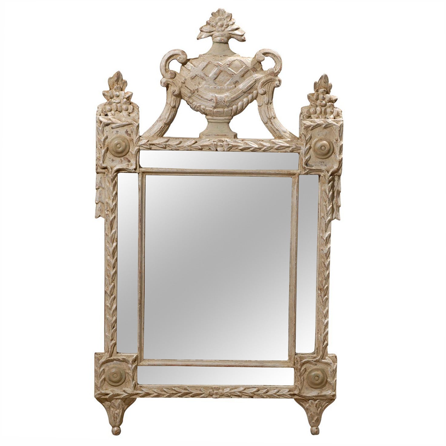 Large 19th Century Italian Painted Neoclassical Style Mirror