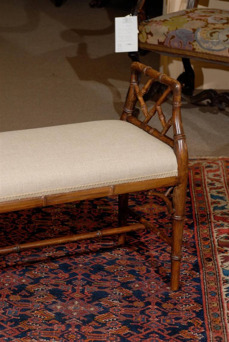 Faux Bamboo Window Bench 1