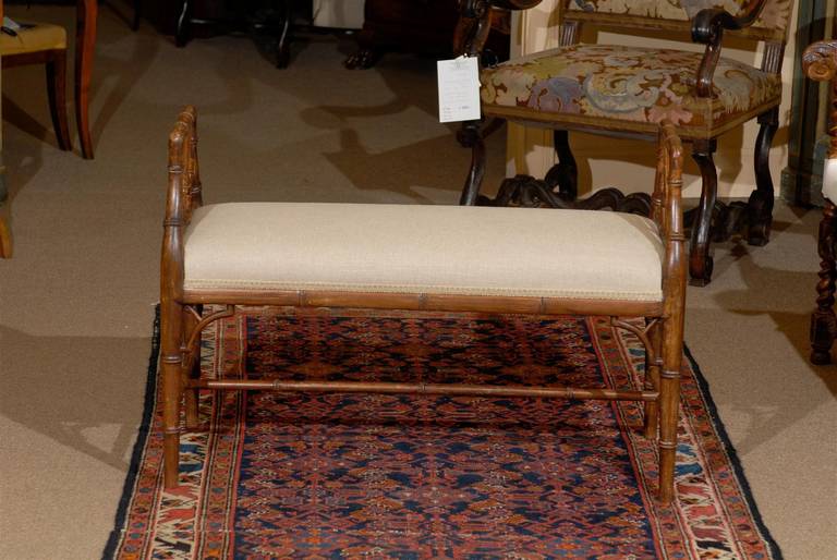 Faux Bamboo Window Bench 2