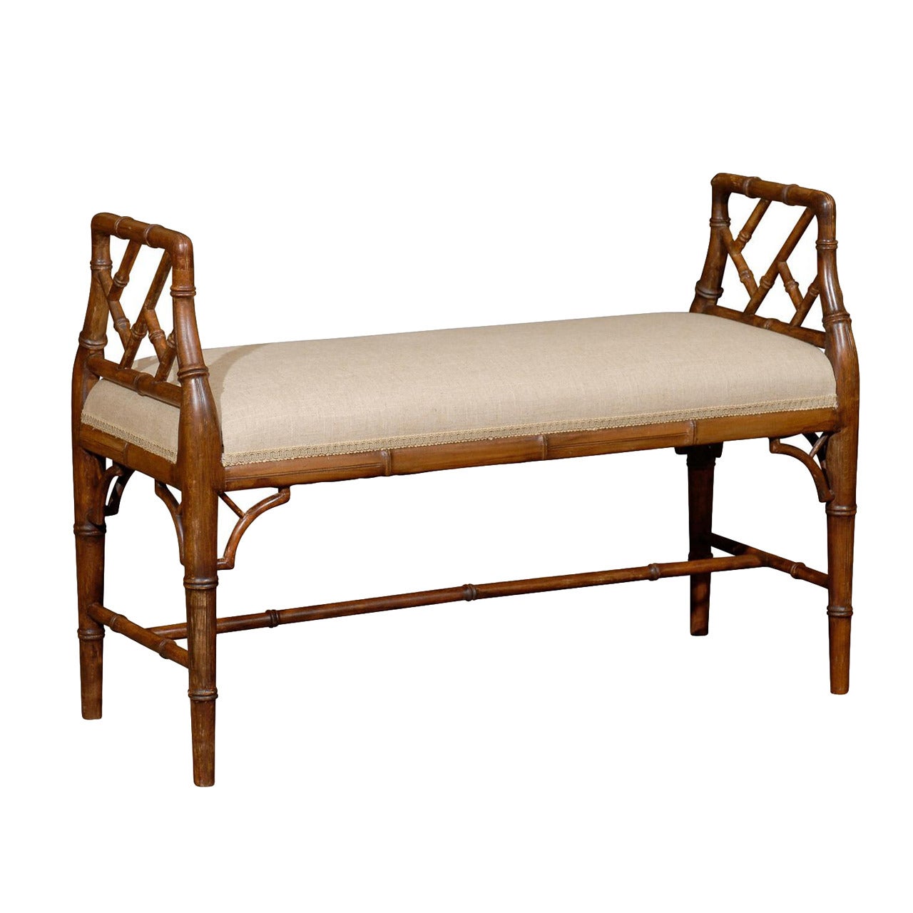 Faux Bamboo Window Bench