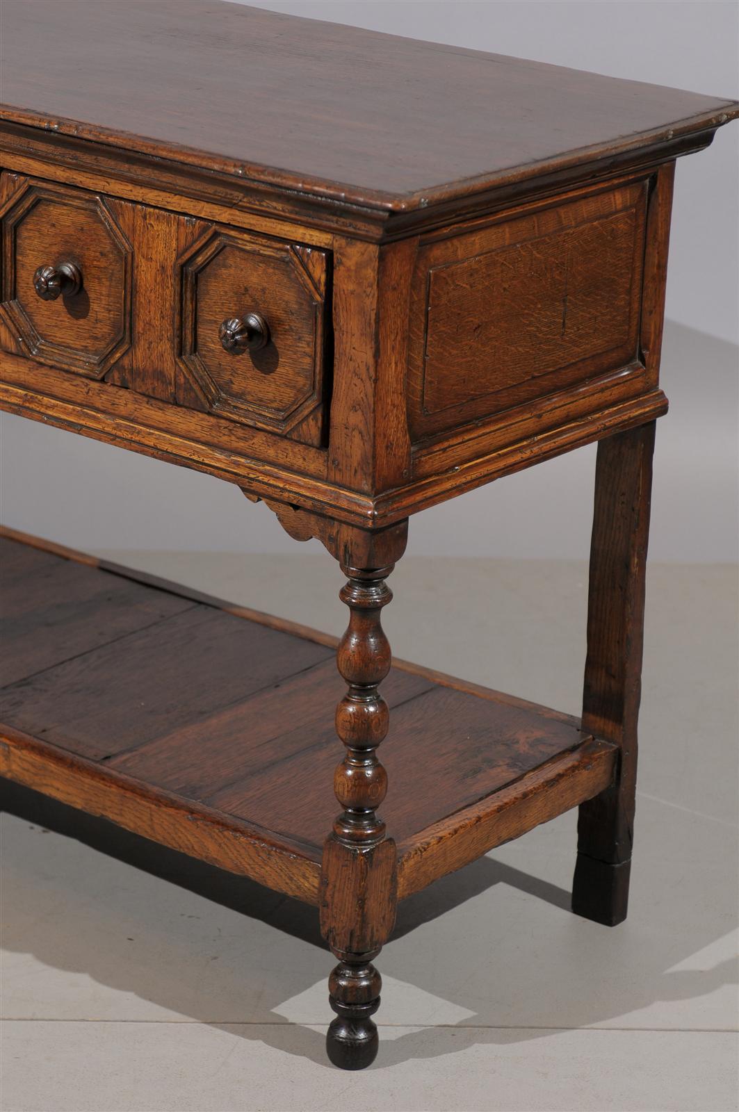 19th Century English Oak Dresser Base / Server 3