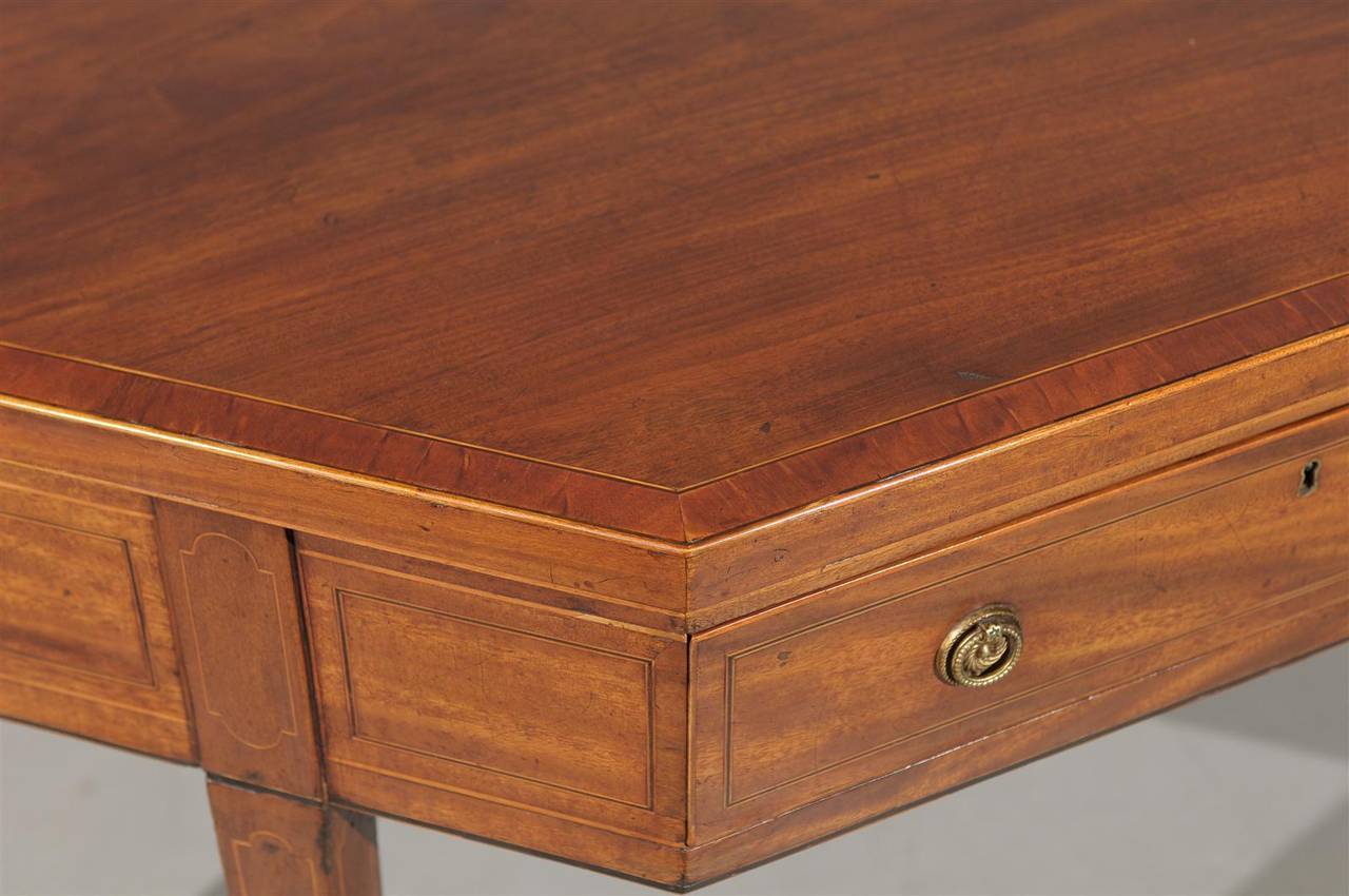 19th Century English Mahogany Server with Two Drawers 3