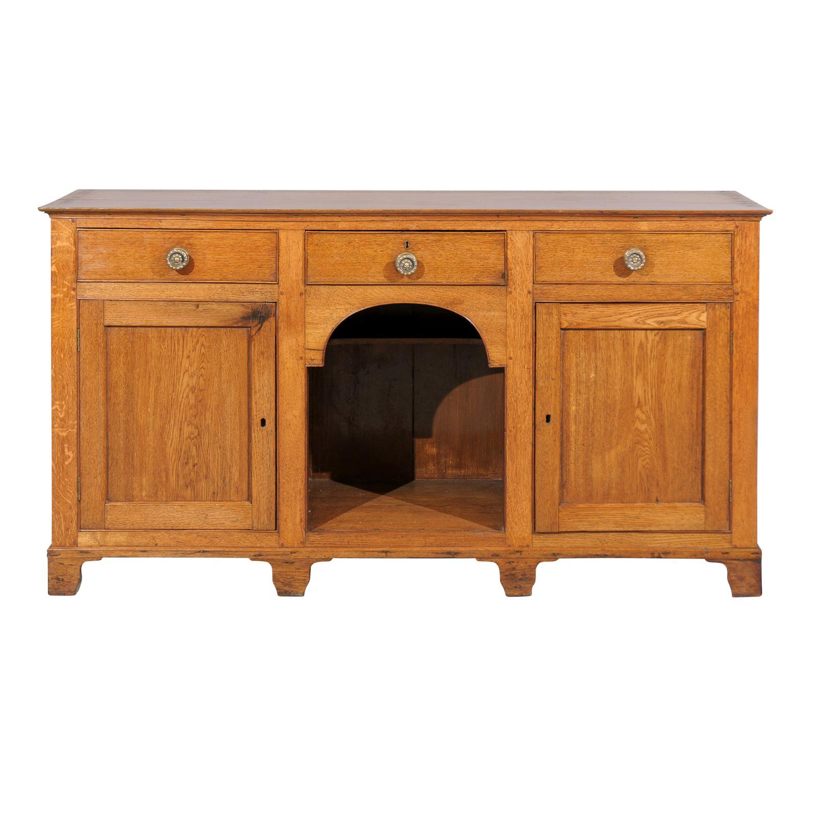 19th Century English Oak Dresser Base/Server