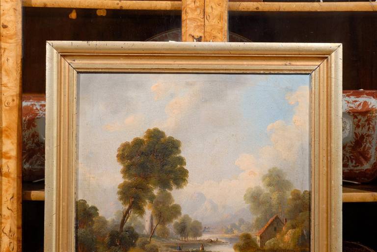 Giltwood Framed Oil on Canvas Landscape Painting, 19th Century 6
