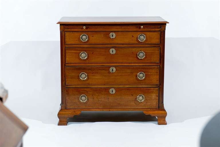 Petite Early 19th Century English Mahogany Bachelor's Chest