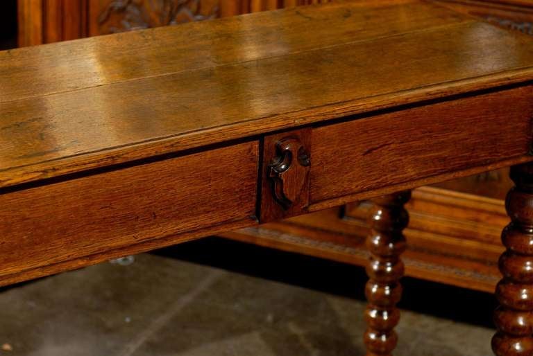 19th Century English Bobbin Leg Console