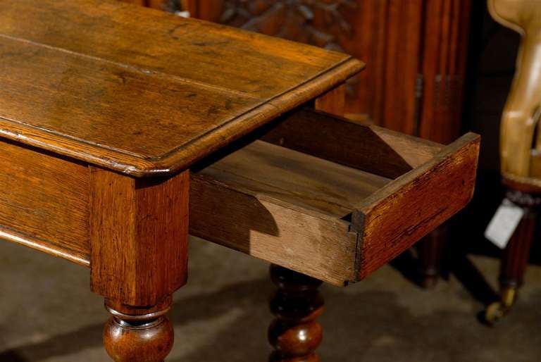 Wood English Bobbin Leg Console