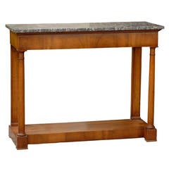 French Marble-Top Console Table