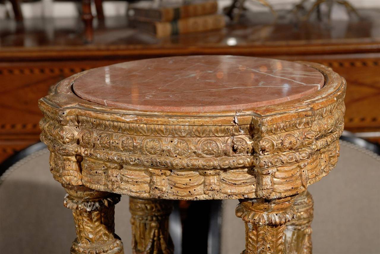 18th Century Italian Giltwood Table In Excellent Condition In Atlanta, GA