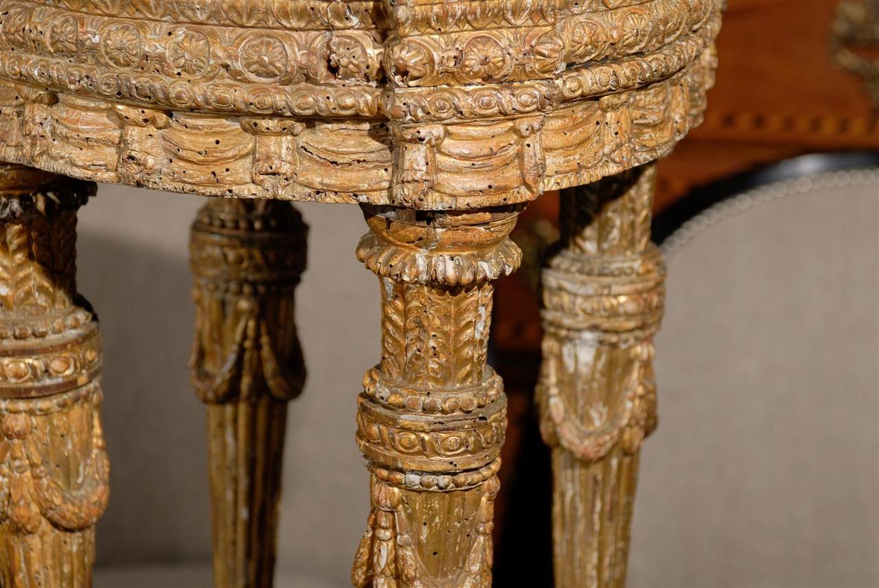 18th Century and Earlier 18th Century Italian Giltwood Table