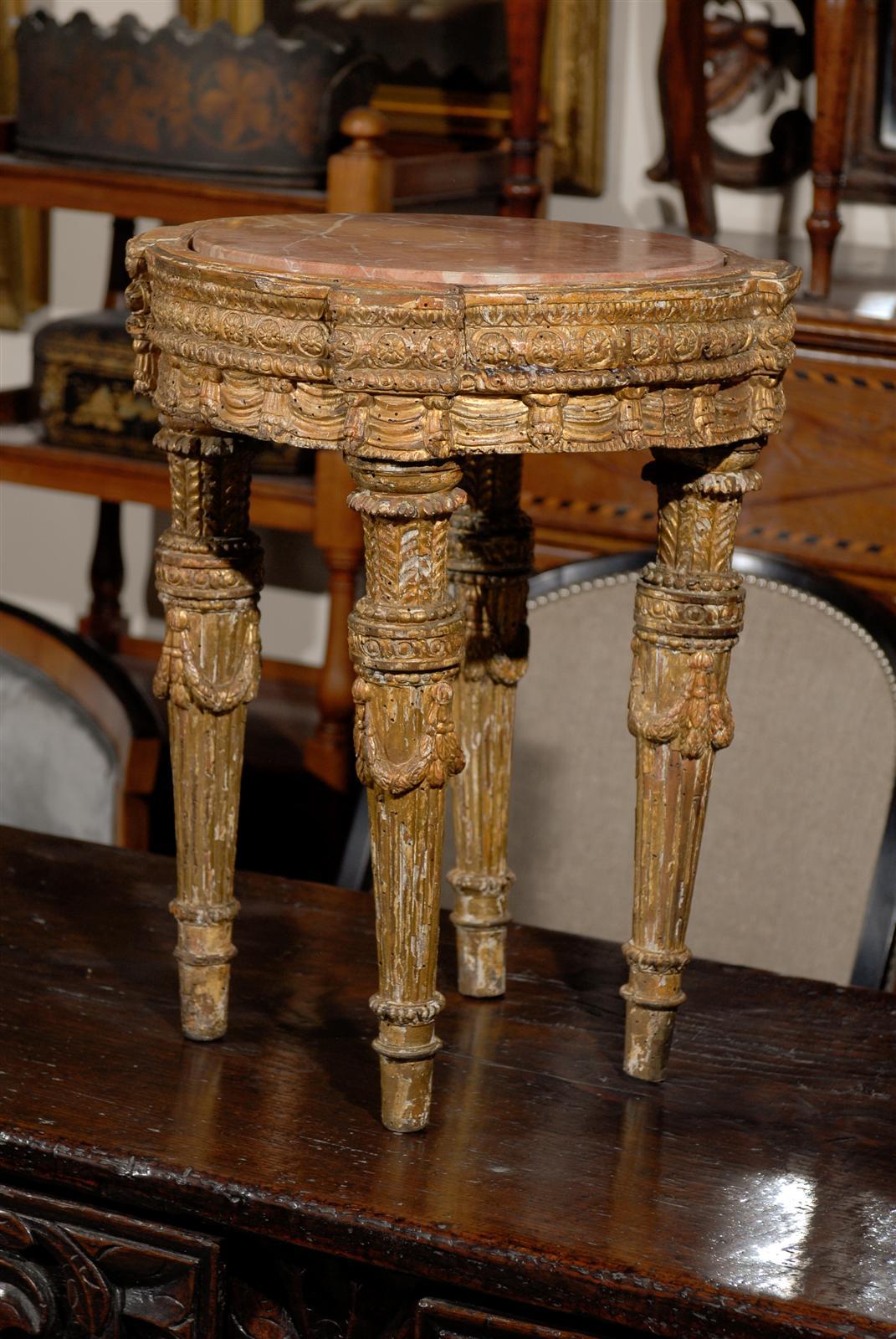 18th Century Italian Giltwood Table 1