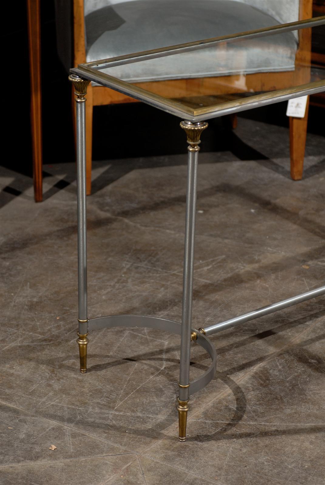 Steel and Brass Console Table 3