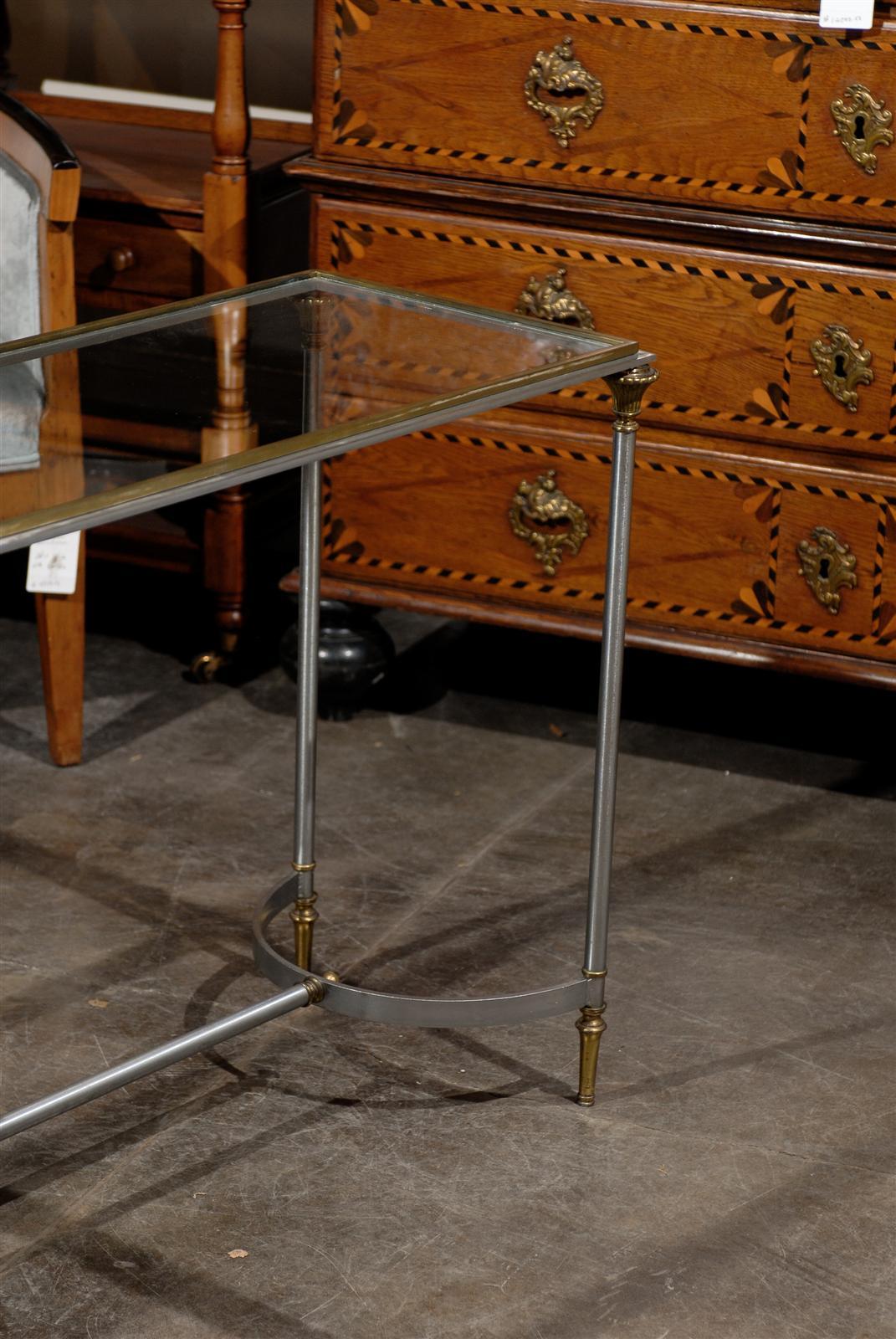 Steel and Brass Console Table 6