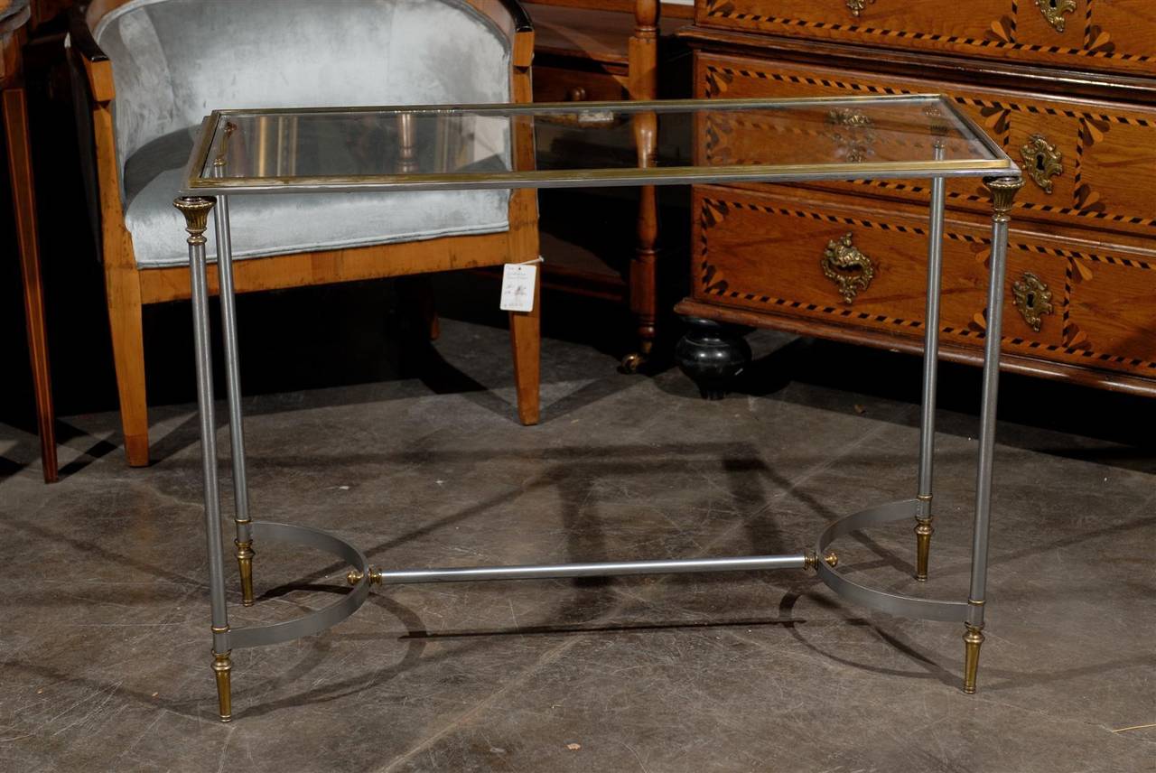 Steel and Brass Console Table 5