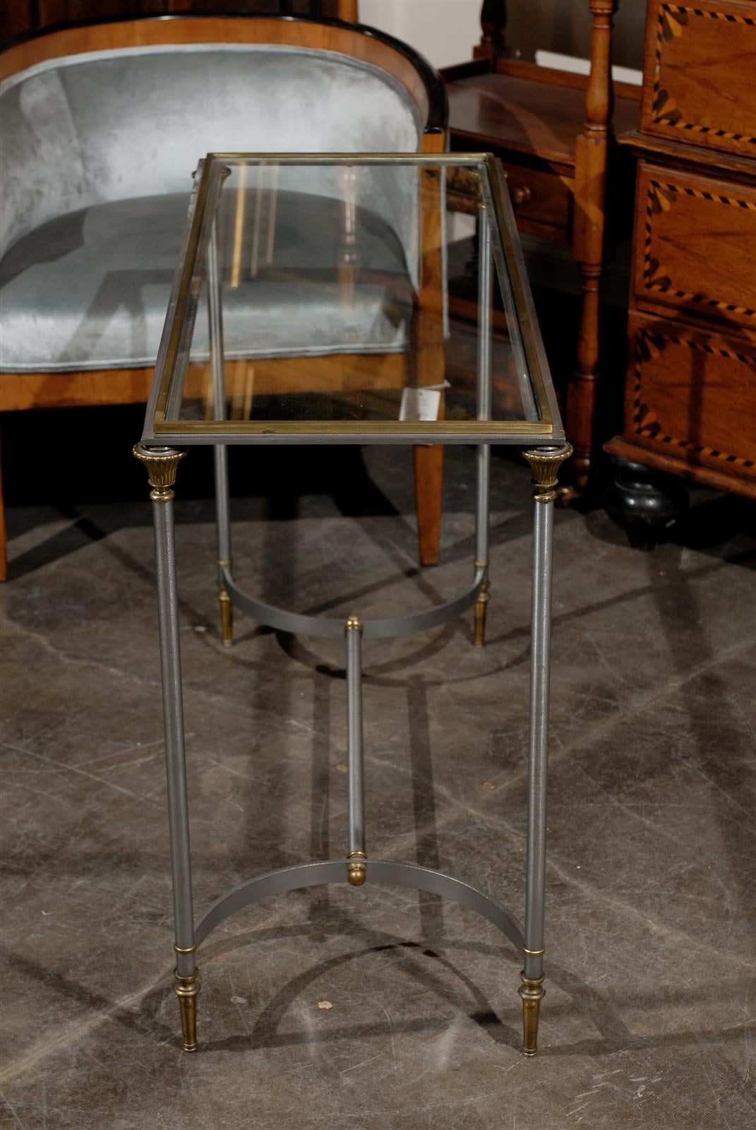 Steel and Brass Console Table 2