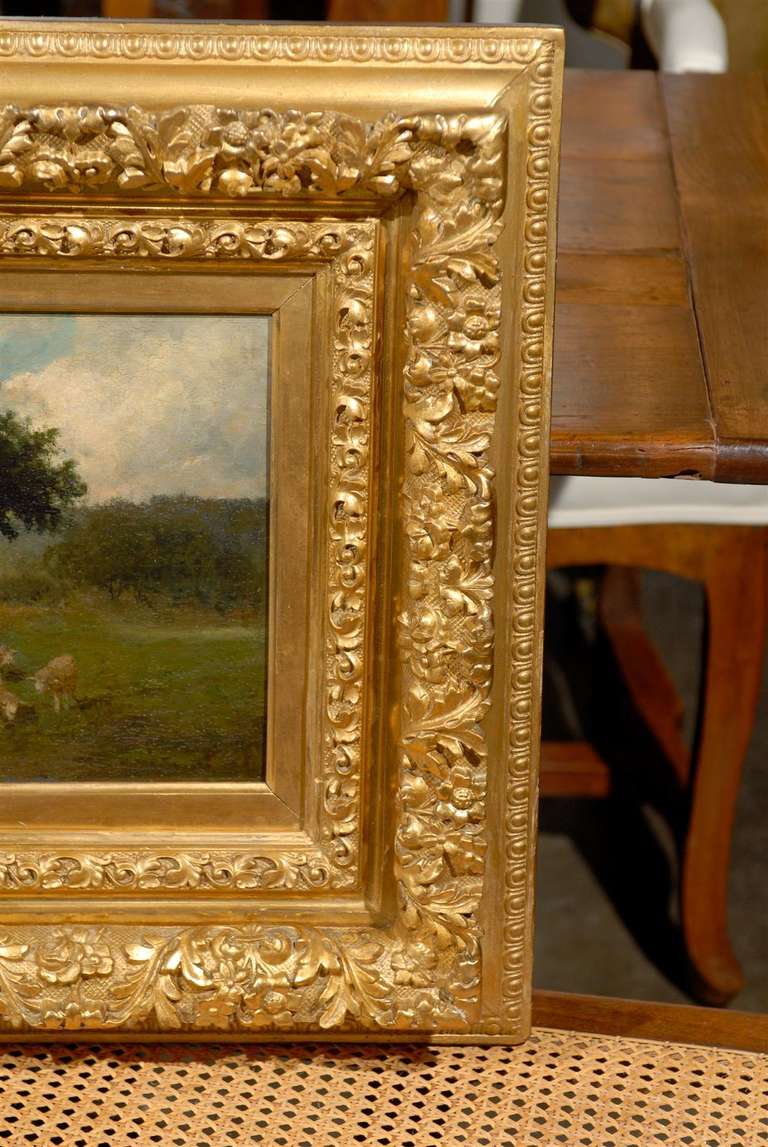 Antique Sheep Oil Painting Signed by Charles Phelan 2